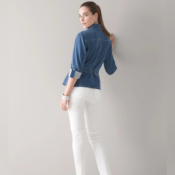 WHBM Drawstring Tencel Denim Jacket - Picture 4 of 8